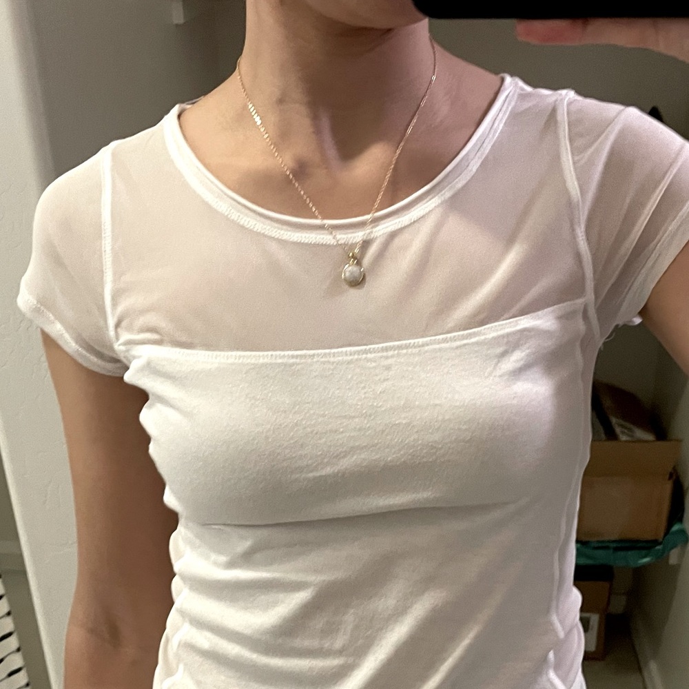 White mesh Express top